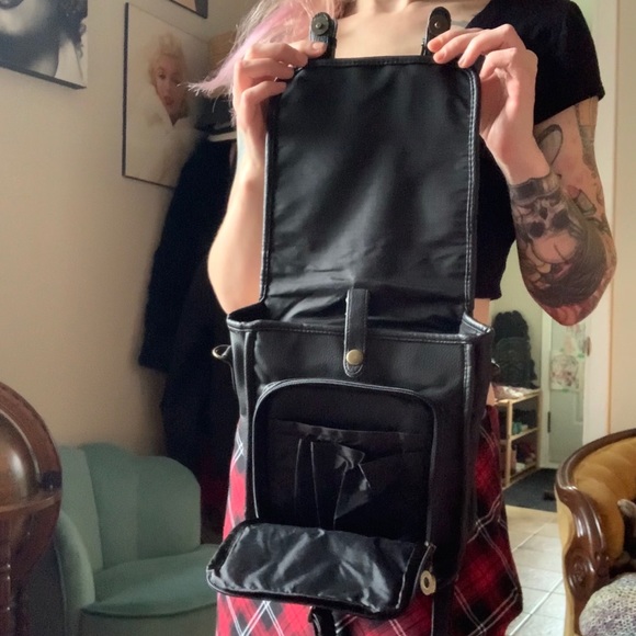 Convertible Mini-backpack and Crossbody purse with adjustable straps and clips. - Picture 6 of 9